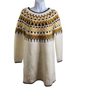 MINKPINK Imogen Fair Isle Knit Sweater‎ Dress Size XS Oversized Preppy Slouchy